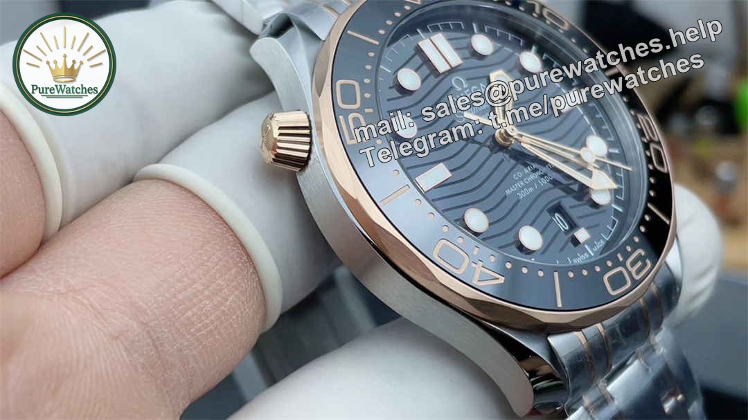 VS Factory Omega Seamaster Diver 300M Replica – Premium 42mm Steel & Rose Gold Diver Watch - Image 4