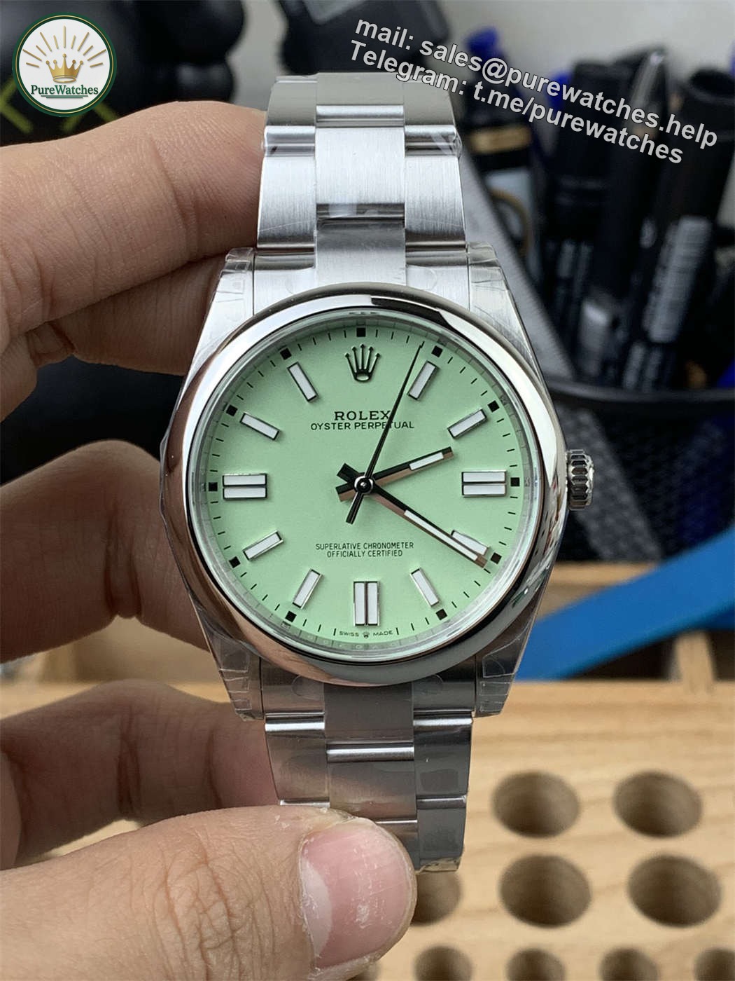 VS Factory Oyster Perpetual 41 Green Dial Replica – Avocado Green, 904L Steel, Automatic