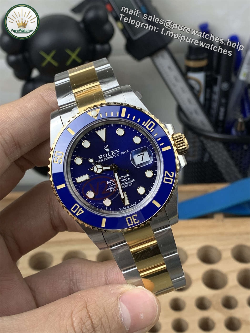 VS Factory Rolex Submariner 41mm Blue Two-Tone Replica – V2 with Dandong 3235 Movement - Image 2