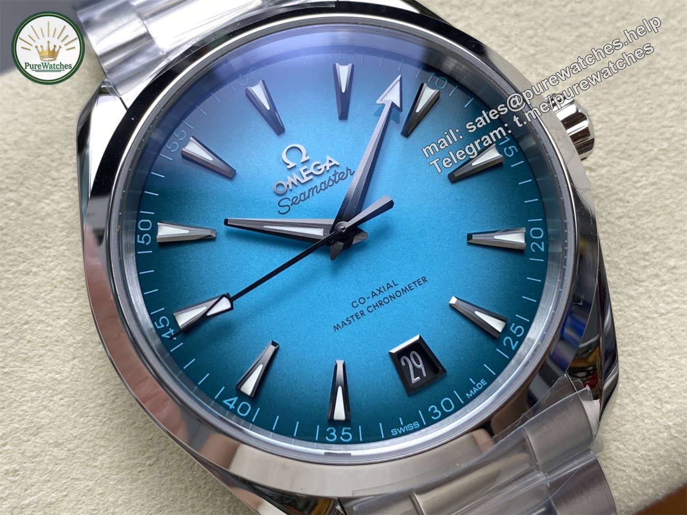 VSF Aqua Terra 150M 38mm “Shades” – Atlantic Blue Dial (VS8800 Super Clone) - Image 8