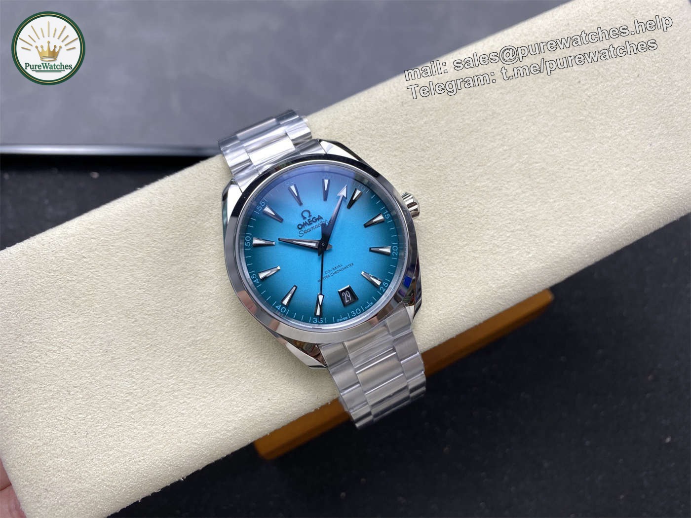VSF Aqua Terra 150M 38mm “Shades” – Atlantic Blue Dial (VS8800 Super Clone) - Image 9