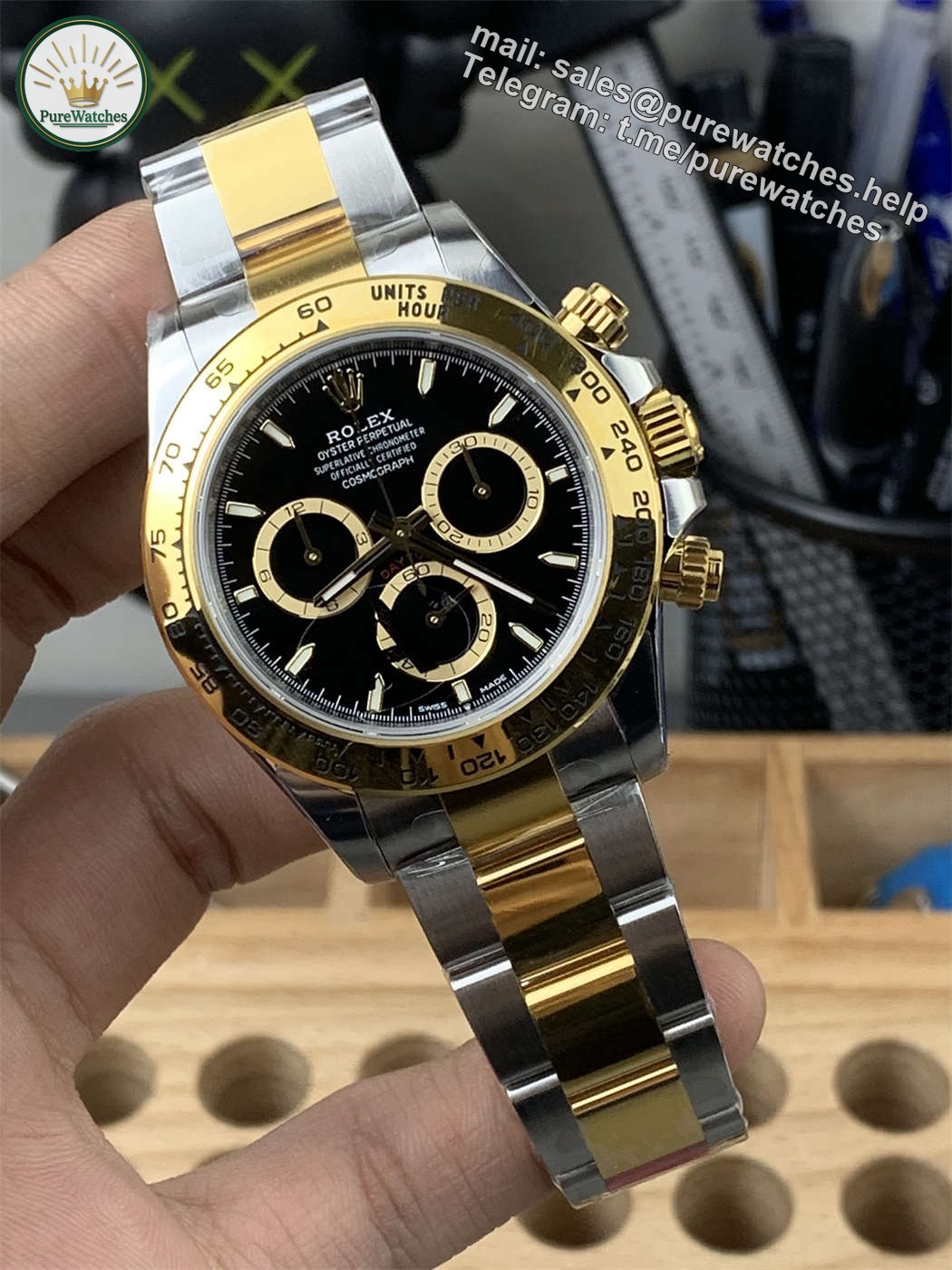VSF Daytona Two Tone Black Dial Replica �C Rolex 126503 - Image 2
