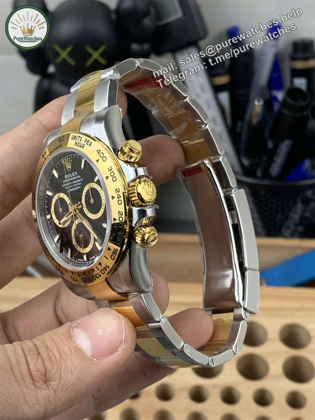 VSF Daytona Two Tone Black Dial Replica �C Rolex 126503 - Image 3