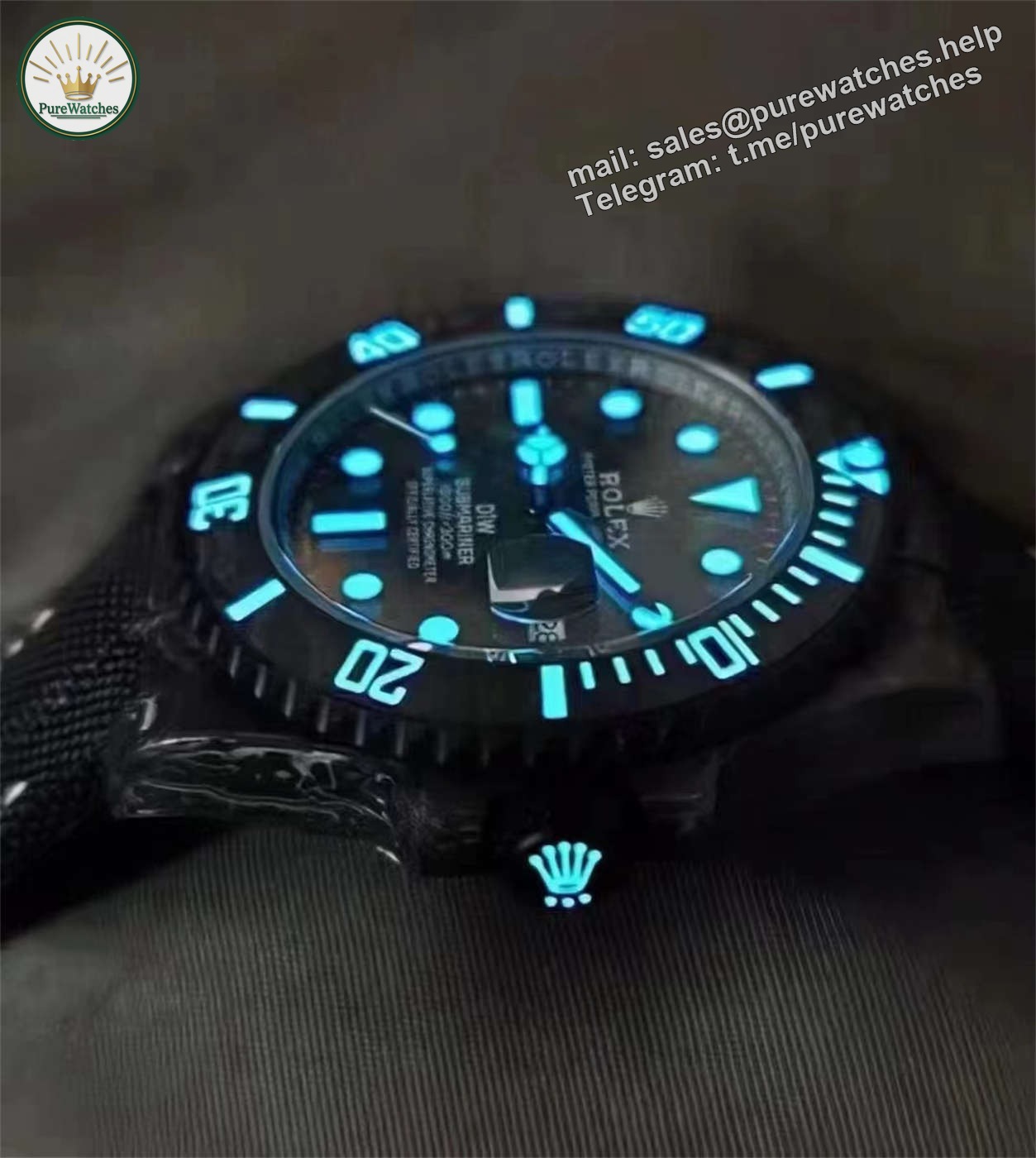 VSF DiW Carbon Submariner Red Edition – 40mm Forged Carbon (VS3135) - Image 8