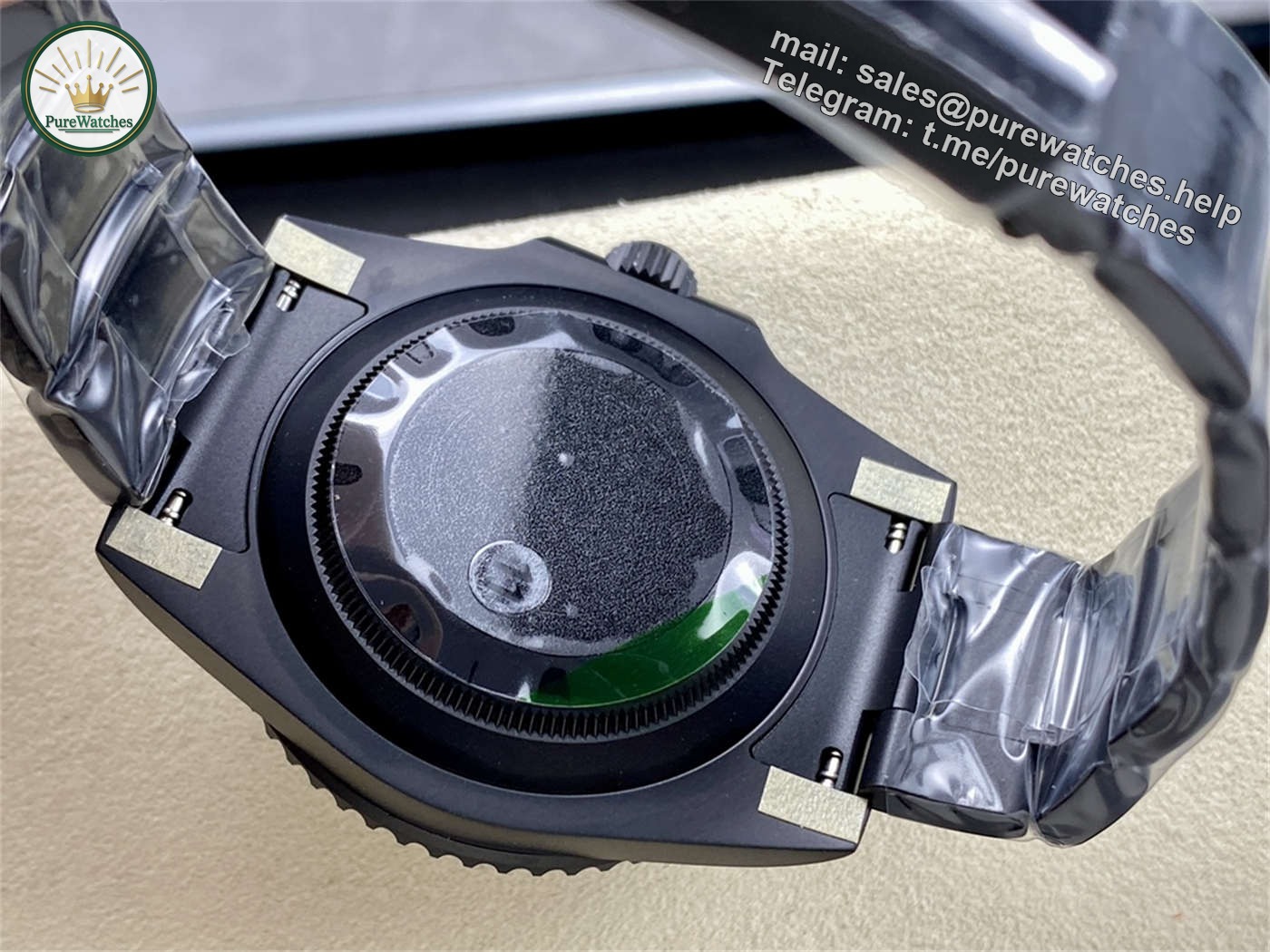 VSF DiW Submariner Gradient Blue – DLC Black Steel & Carbon Bezel (VS3135) - Image 4