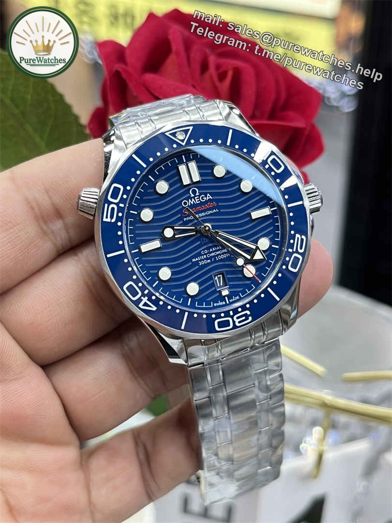 VSF Omega Seamaster 300 Replica – Premium Blue Dial Diver Watch with Super-Clone 8800 Movement - Image 3