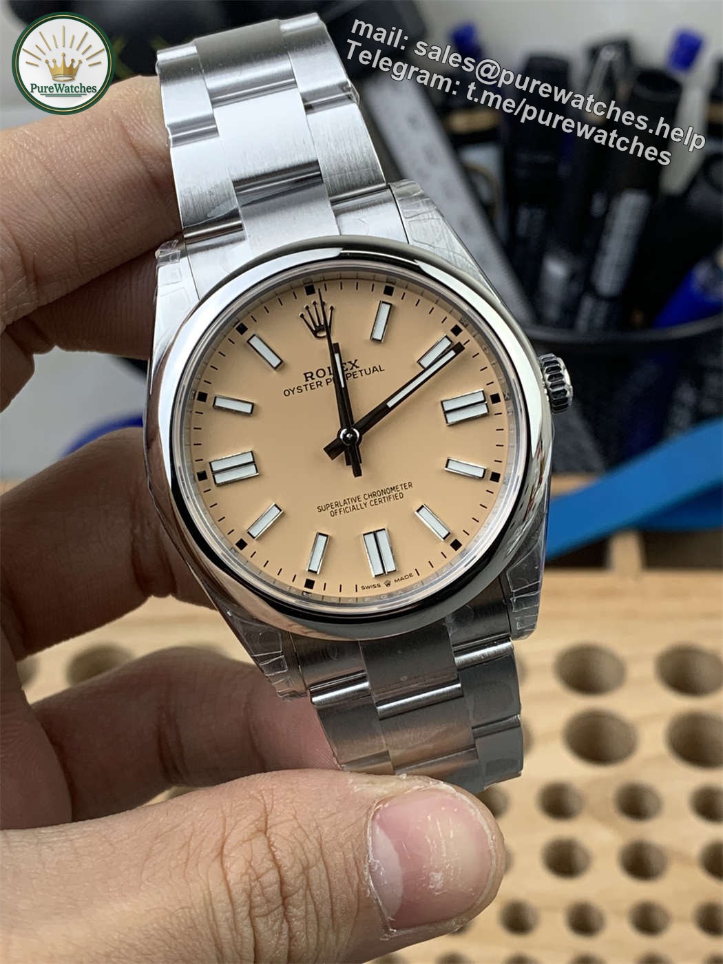 VSF Oyster Perpetual 41 Khaki Dial Replica – Rolex 134300 - Image 2