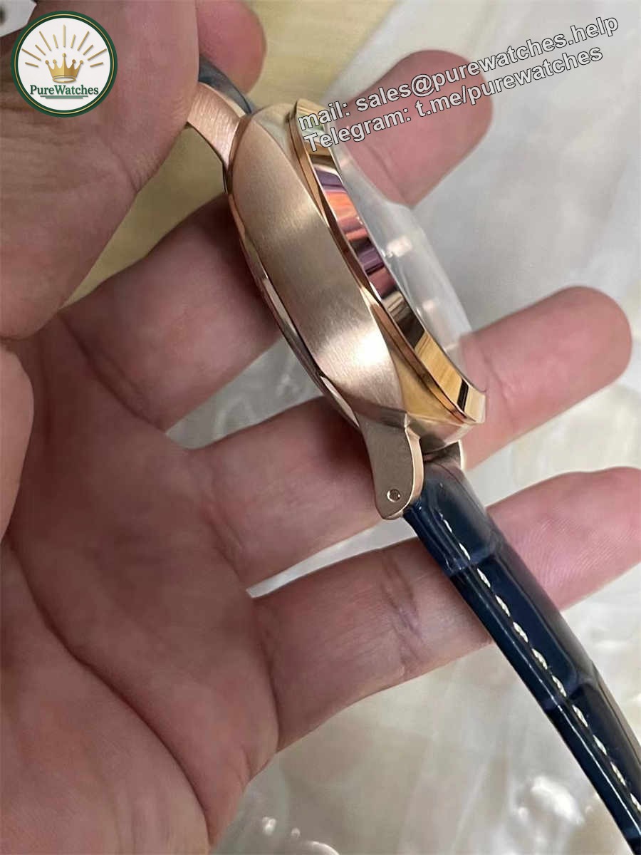 VSF PAM1114 – 44mm Luminor Marina Rose Gold Blue Dial Replica - Image 6