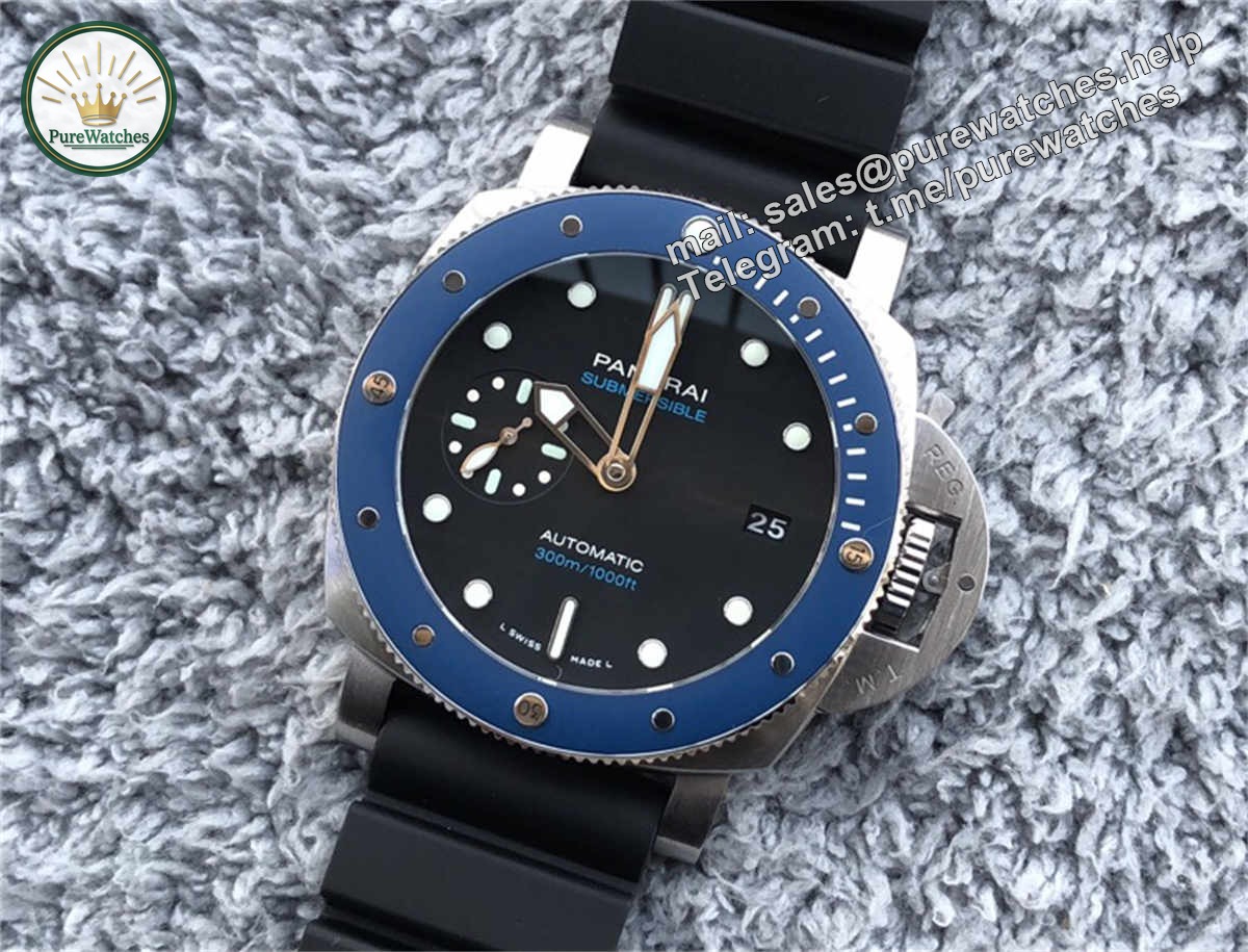 VSF PAM1209 – 42mm Submersible “Small Blue” Replica with Ceramic Bezel - Image 3