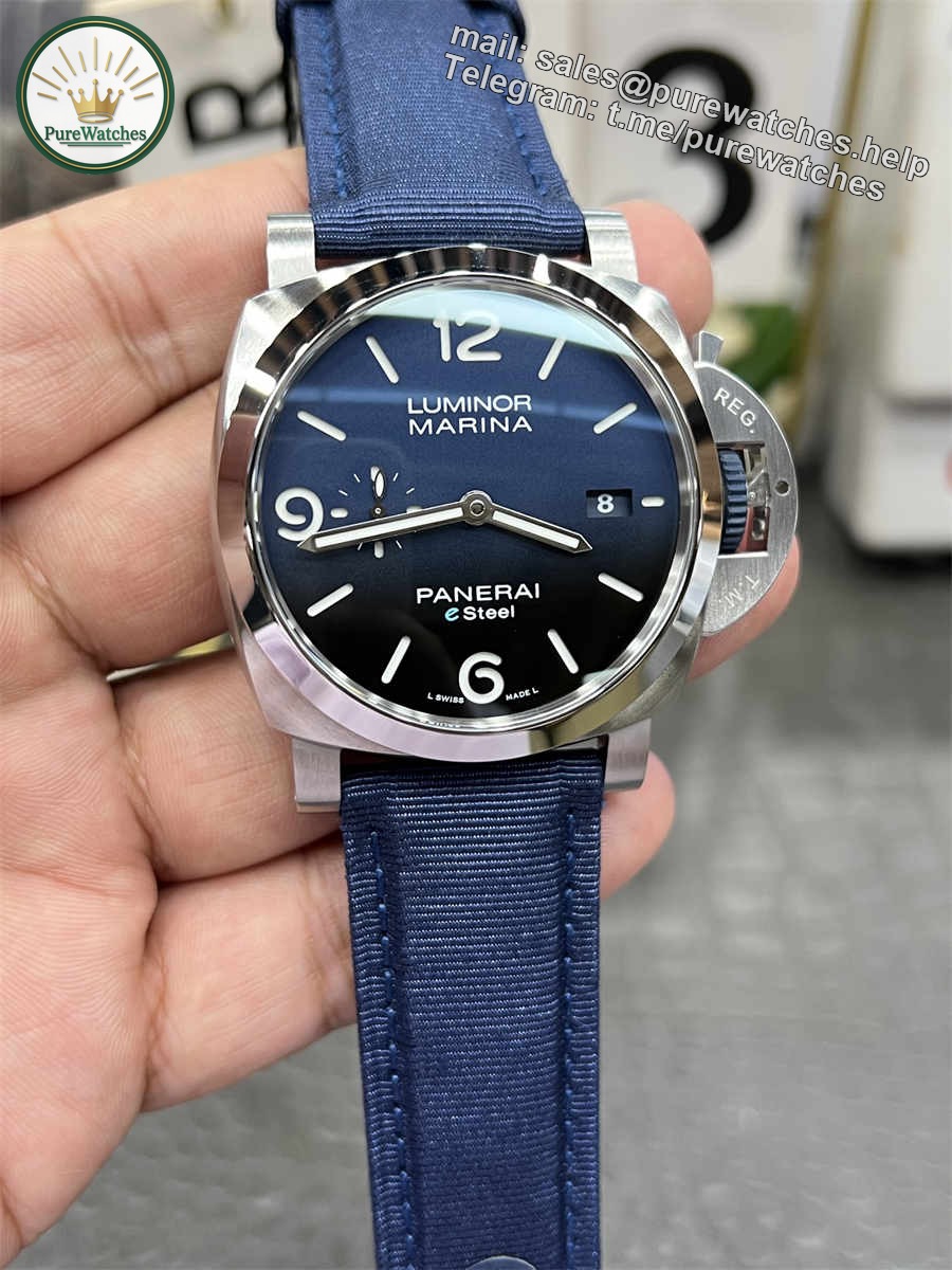 VSF Panerai PAM1157 – 44mm Luminor Marina Blue Dial Replica with P.9010 Clone Movement - Image 3
