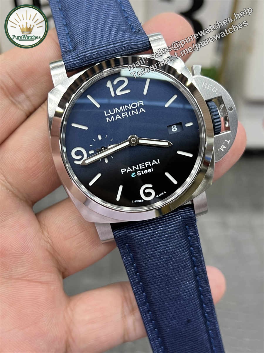 VSF Panerai PAM1157 – 44mm Luminor Marina Blue Dial Replica with P.9010 Clone Movement - Image 4