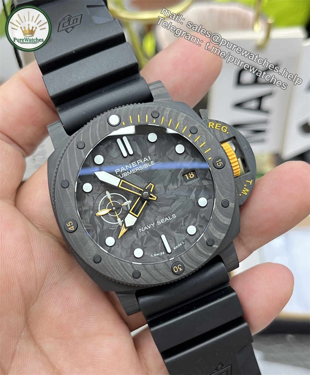 VSF Panerai PAM1324 – 44mm Submersible Carbotech-Style Carbon Replica - Image 4