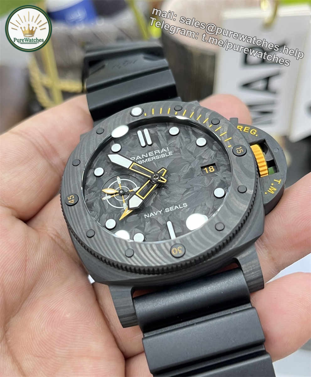 VSF Panerai PAM1324 – 44mm Submersible Carbotech-Style Carbon Replica - Image 5