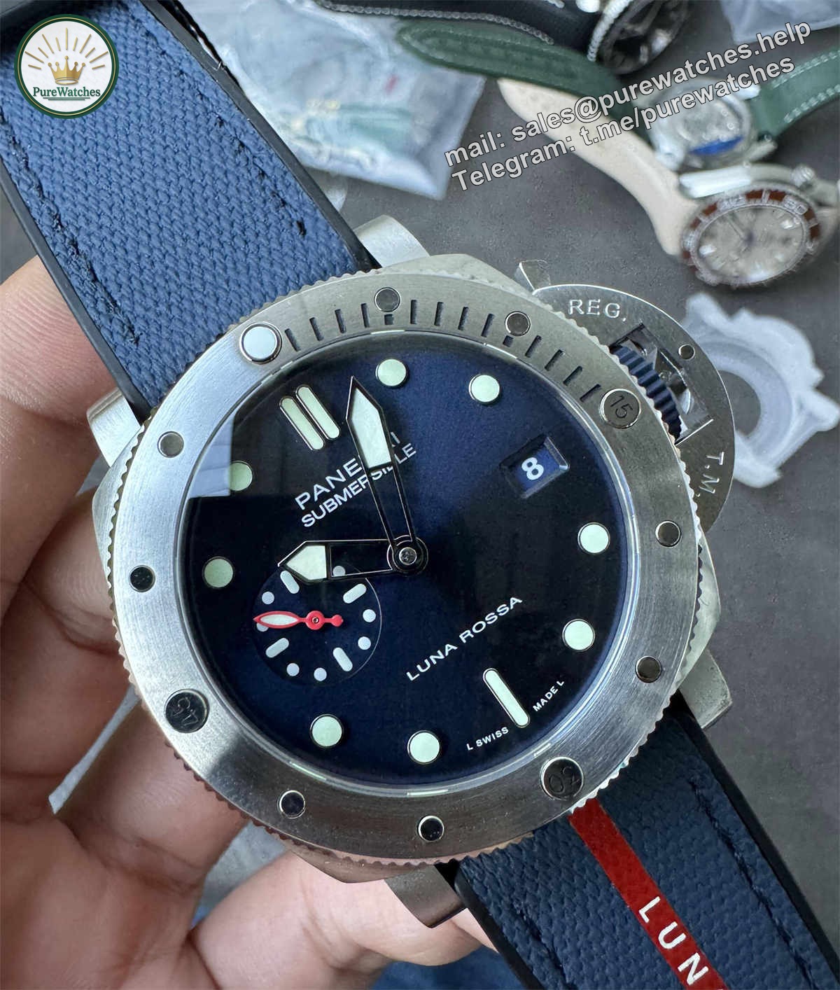VSF Panerai PAM1391 – Submersible Luna Rossa 47mm Super Clone with P.9010 Movement - Image 3