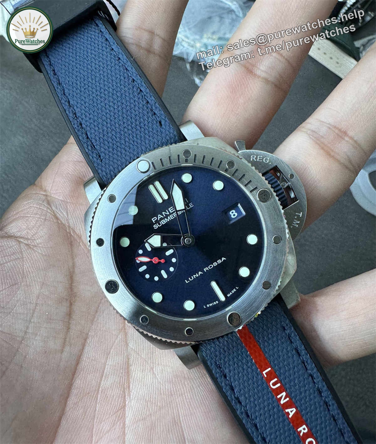 VSF Panerai PAM1391 – Submersible Luna Rossa 47mm Super Clone with P.9010 Movement - Image 4