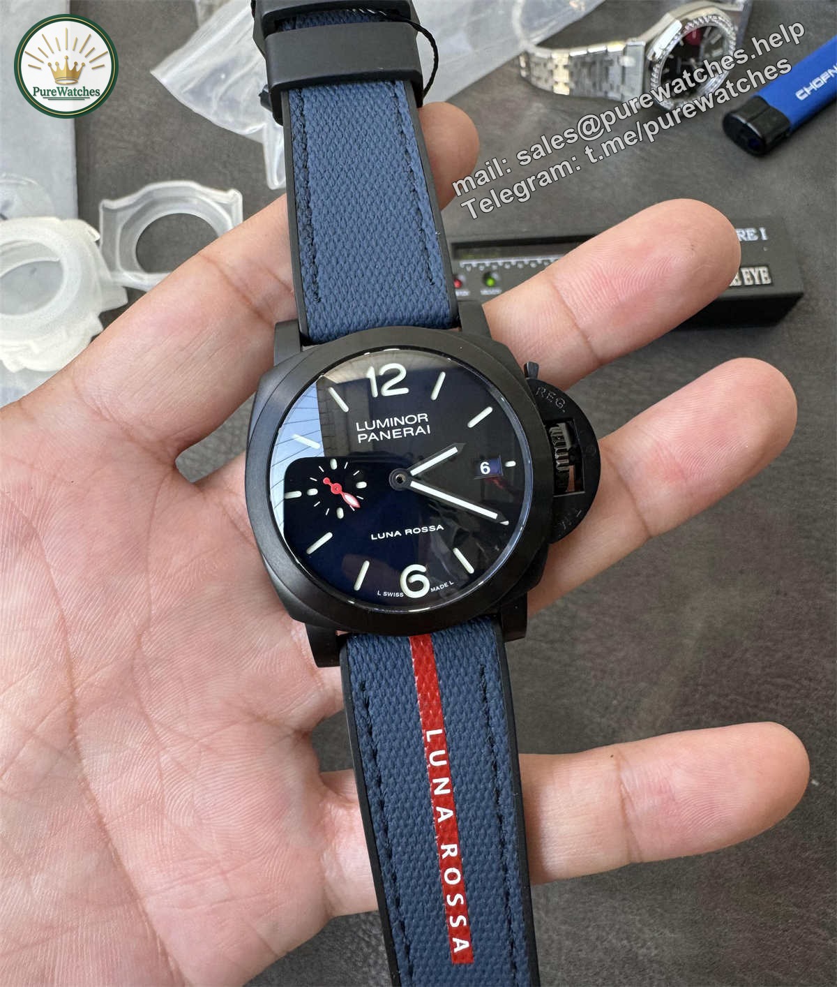 VSF Panerai PAM1408 Luna Rossa 40mm ?C Premium Super Clone Luminor Quaranta with P900 Movement - Image 3