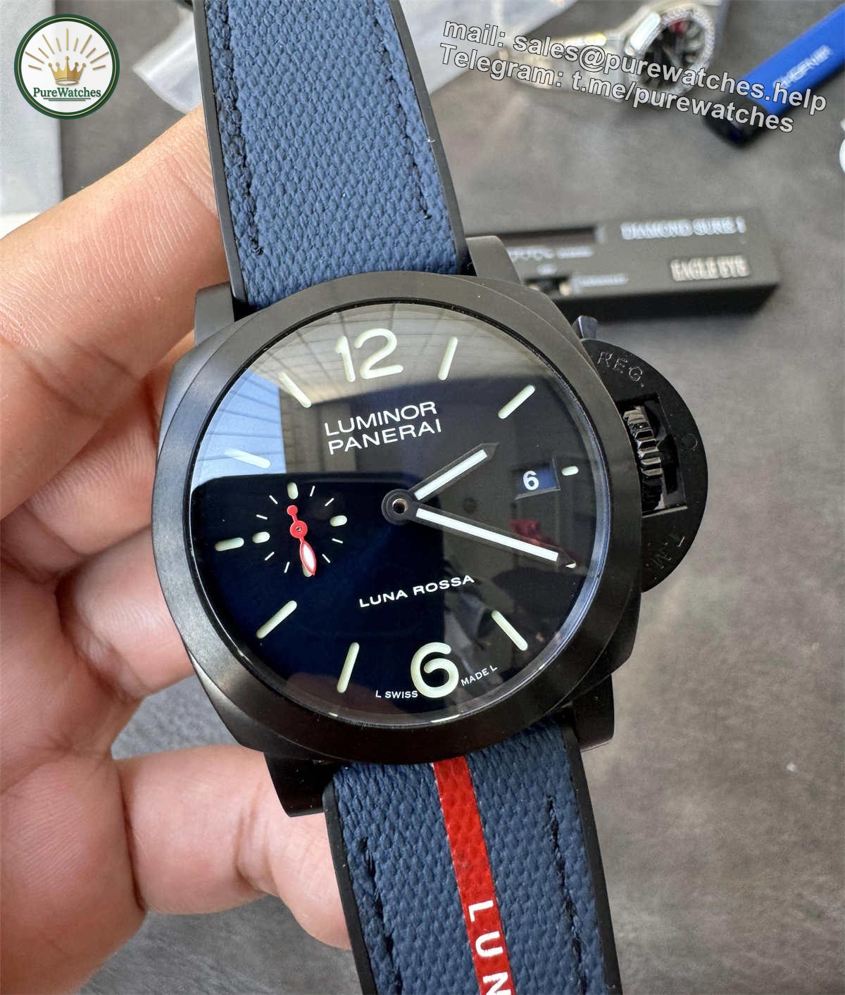 VSF Panerai PAM1408 Luna Rossa 40mm – Premium Super Clone Luminor Quaranta with P900 Movement - Image 6