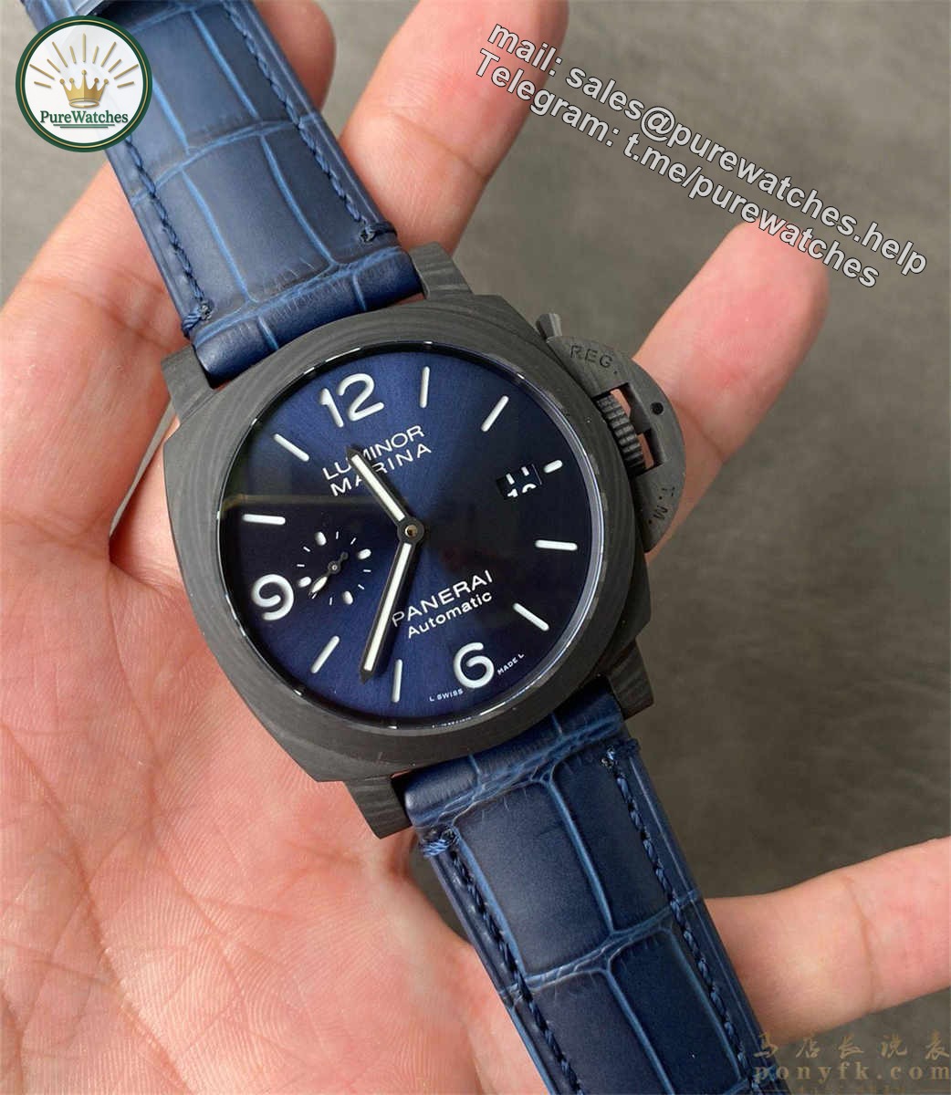 VSF Panerai PAM1664 – Luminor Marina Blu Notte Carbotech Replica Watch with P.900 Movement - Image 3