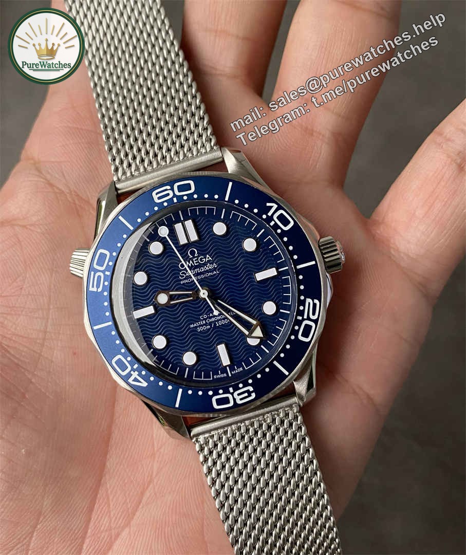 VSF Seamaster 60th Replica — Premium Blue Dial Bond Anniversary Diver Watch - Image 2