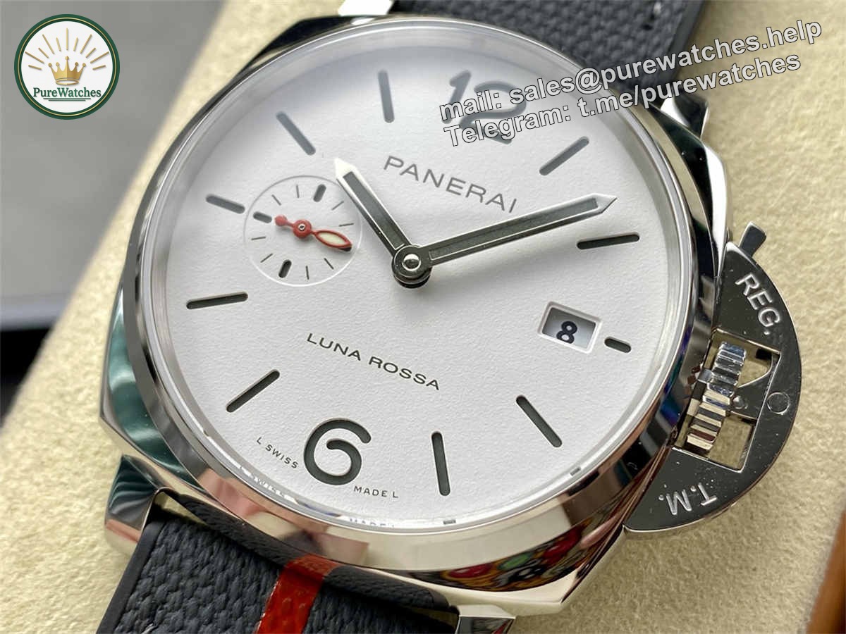 VSF Watches Panerai PAM1381 – Premium 42mm Luminor Due Luna Rossa Super Clone with P.900 Automatic Movement - Image 9