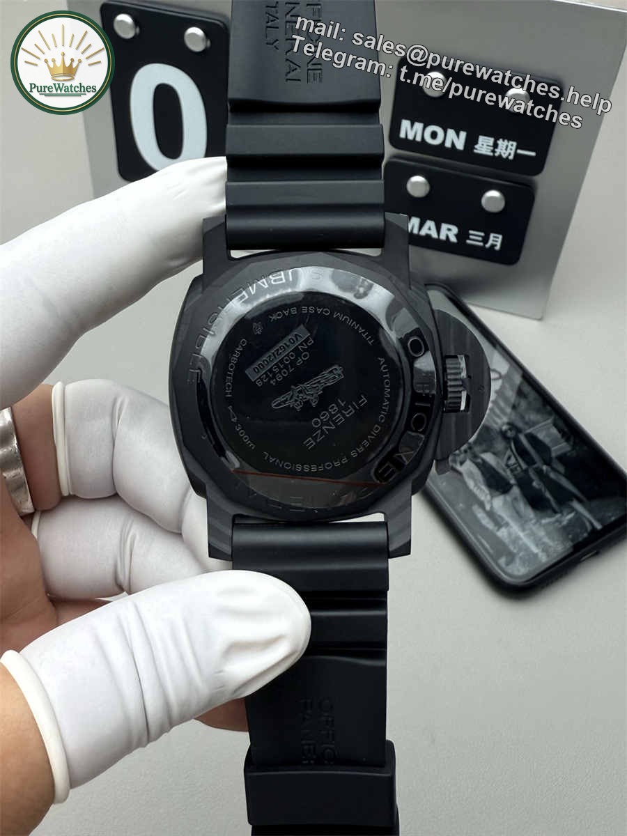 VSF Watches Panerai PAM1616 – 47mm Submersible Carbotech Super Clone with P.9010 - Image 6