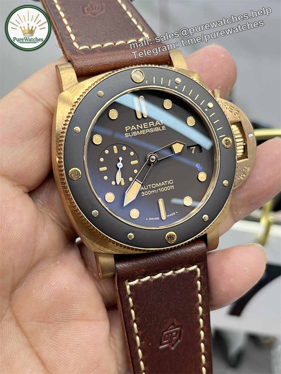 VSF Watches Panerai PAM968 – 47mm Bronzo Submersible Super Clone with P.9010 Movement - Image 2