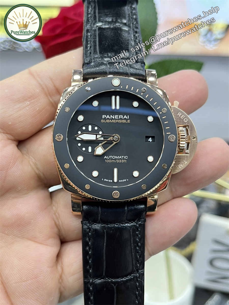 VSF Watches Panerai PAM974 – 42mm GoldTech Luminor Super Clone with P.900 Automatic Movement