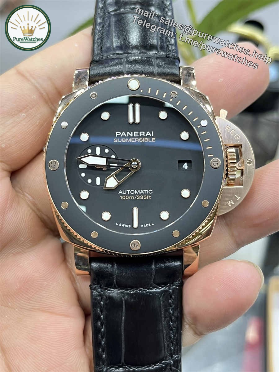 VSF Watches Panerai PAM974 – 42mm GoldTech Luminor Super Clone with P.900 Automatic Movement - Image 5
