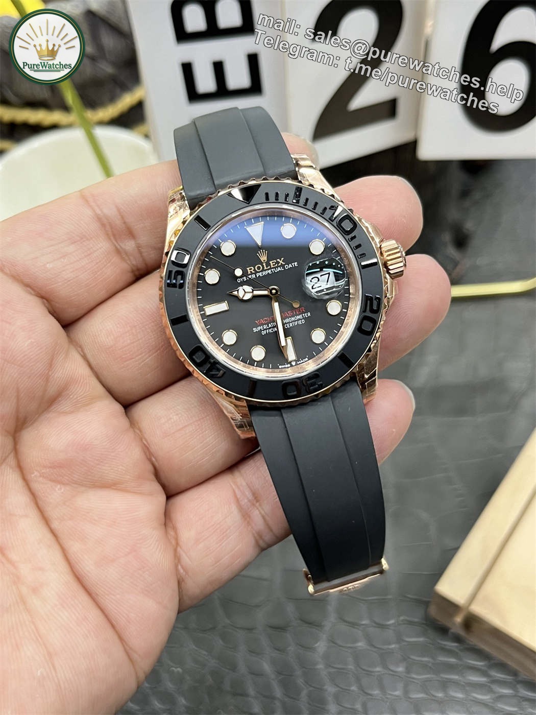 VSF Yacht-Master 40 Rose Gold – 126655 Replica (Dandong 3235) - Image 3