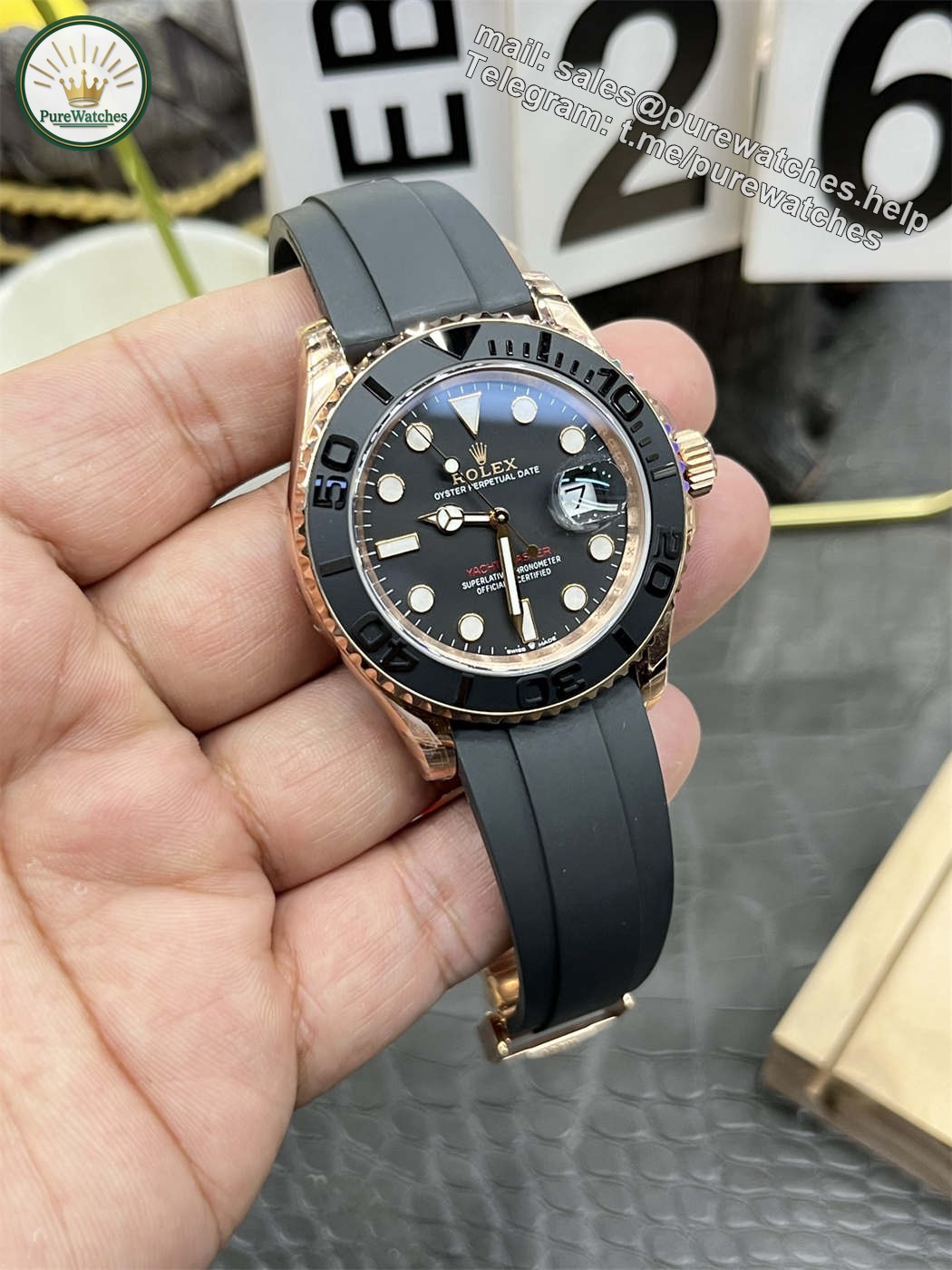 VSF Yacht-Master 40 Rose Gold – 126655 Replica (Dandong 3235) - Image 4