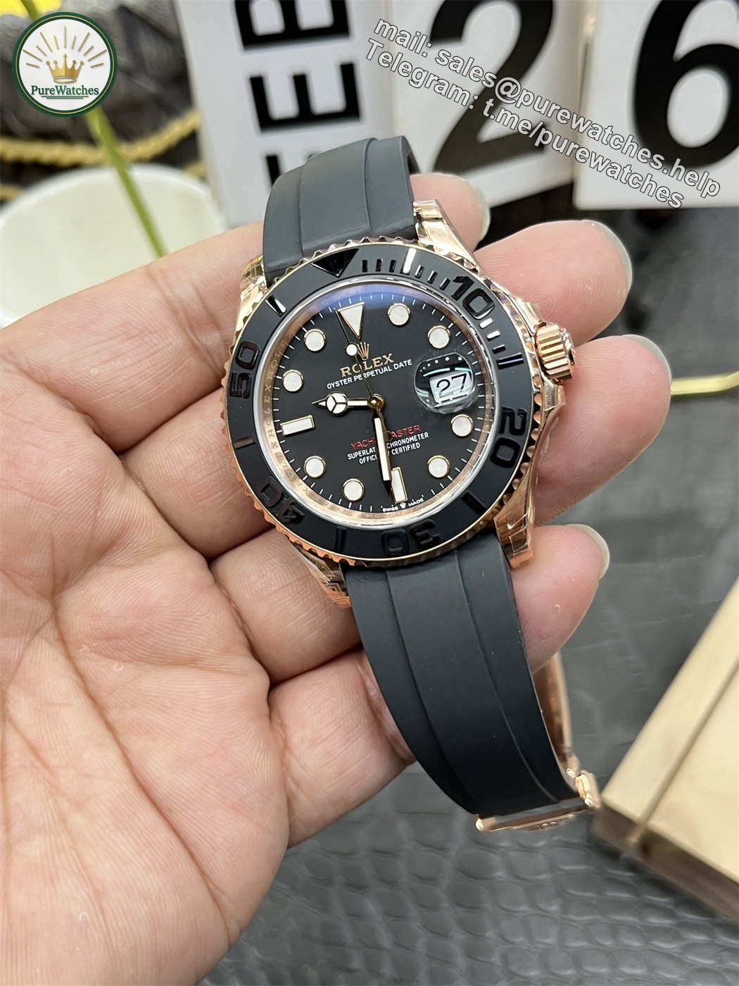 VSF Yacht-Master 40 Rose Gold – 126655 Replica (Dandong 3235) - Image 6