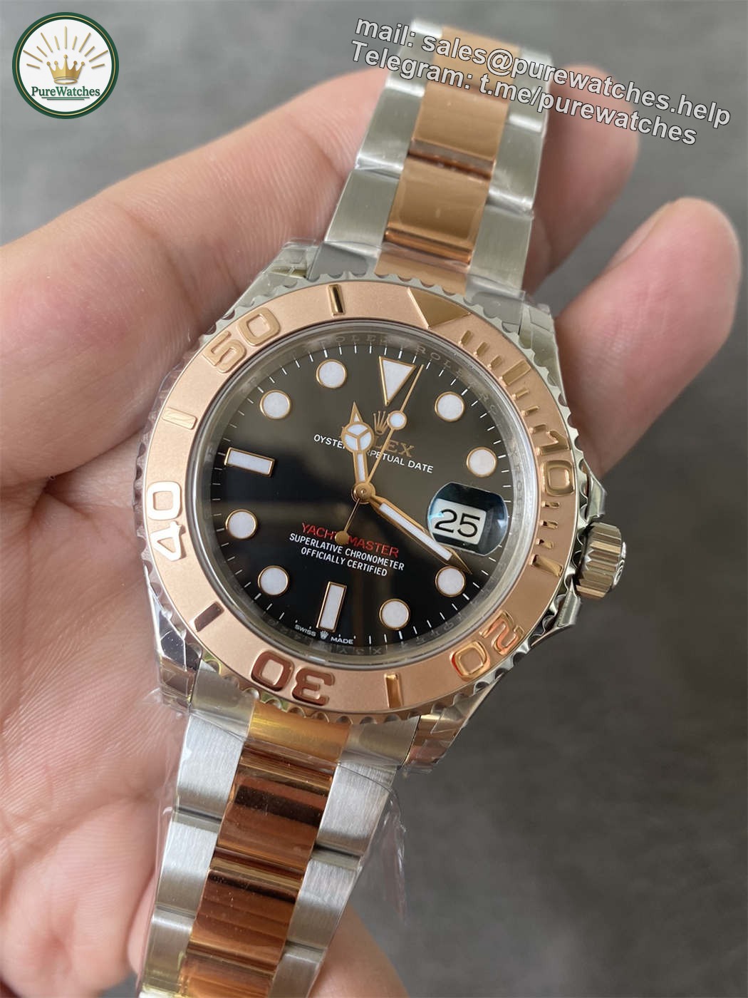 VSF Yacht-Master 40 Two-Tone Black Dial – 126621 Replica (VS3235) - Image 3