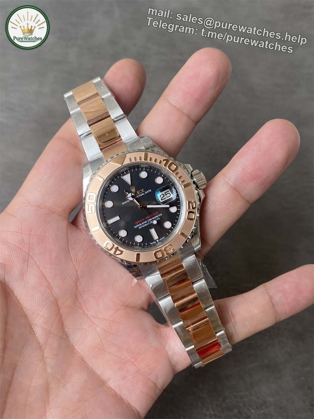 VSF Yacht-Master 40 Two-Tone Black Dial – 126621 Replica (VS3235) - Image 4