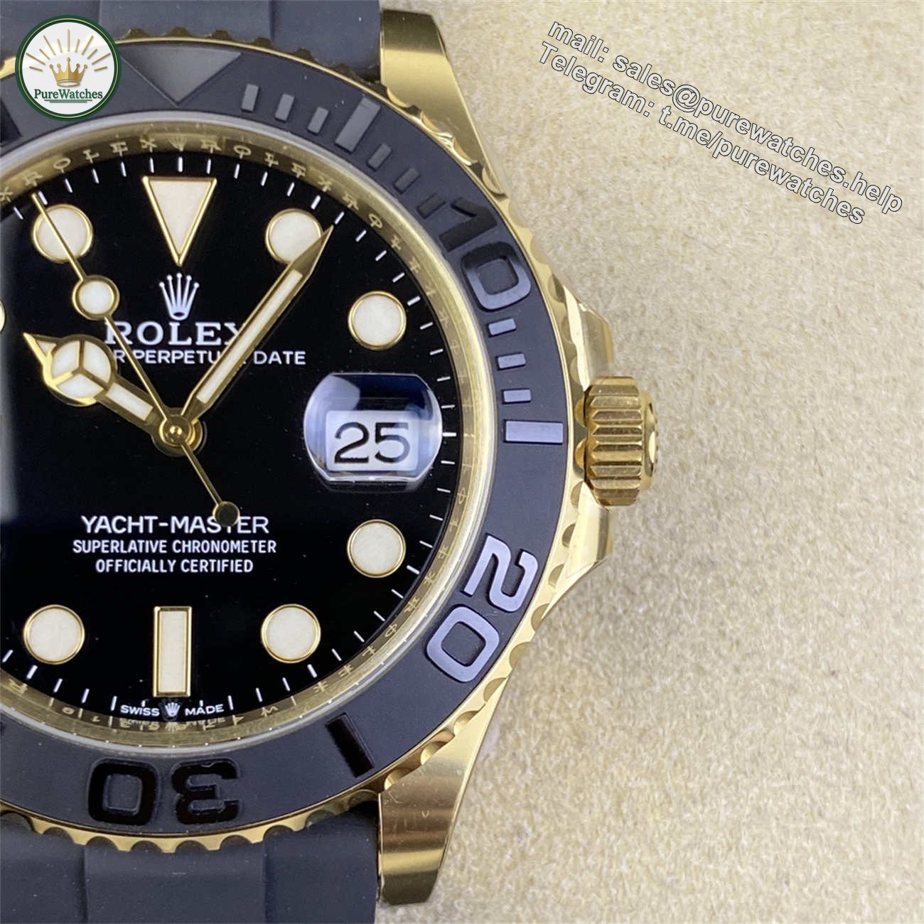 Product Page: Clean Factory Yacht-Master 42 18K Gold Rolex Replica (M226658‑0001) - Image 6