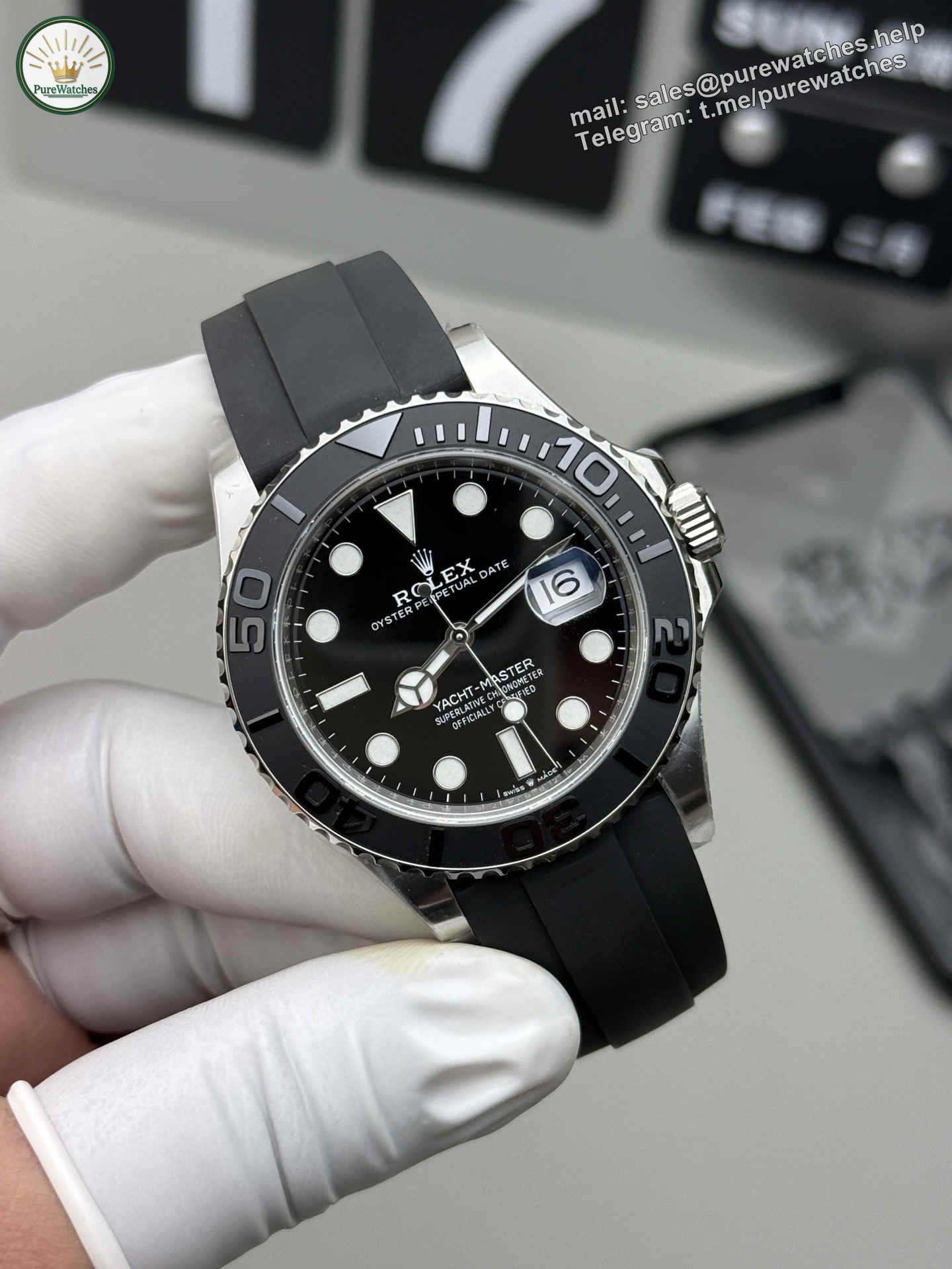 Yacht-Master 42 White Gold Replica ?C Premium Clean Factory 226659 - Image 3