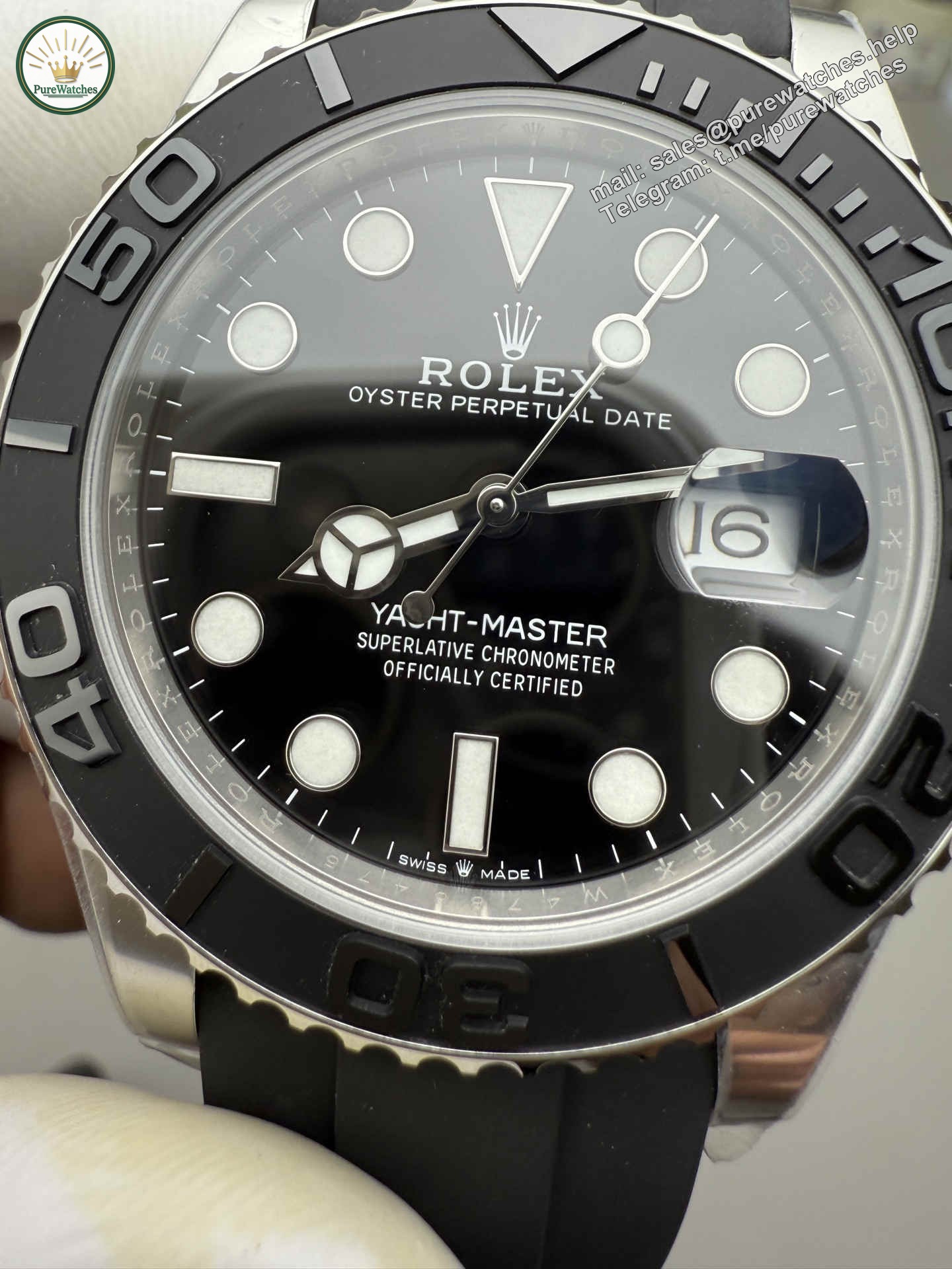 Yacht-Master 42 White Gold Replica ?C Premium Clean Factory 226659 - Image 4