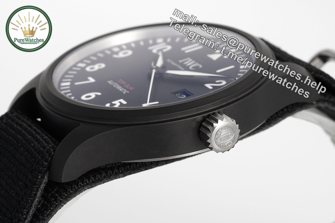 ZF Factory IWC Pilot Ceramic Replica – IW326906 Black Ceramic 41mm - Image 2