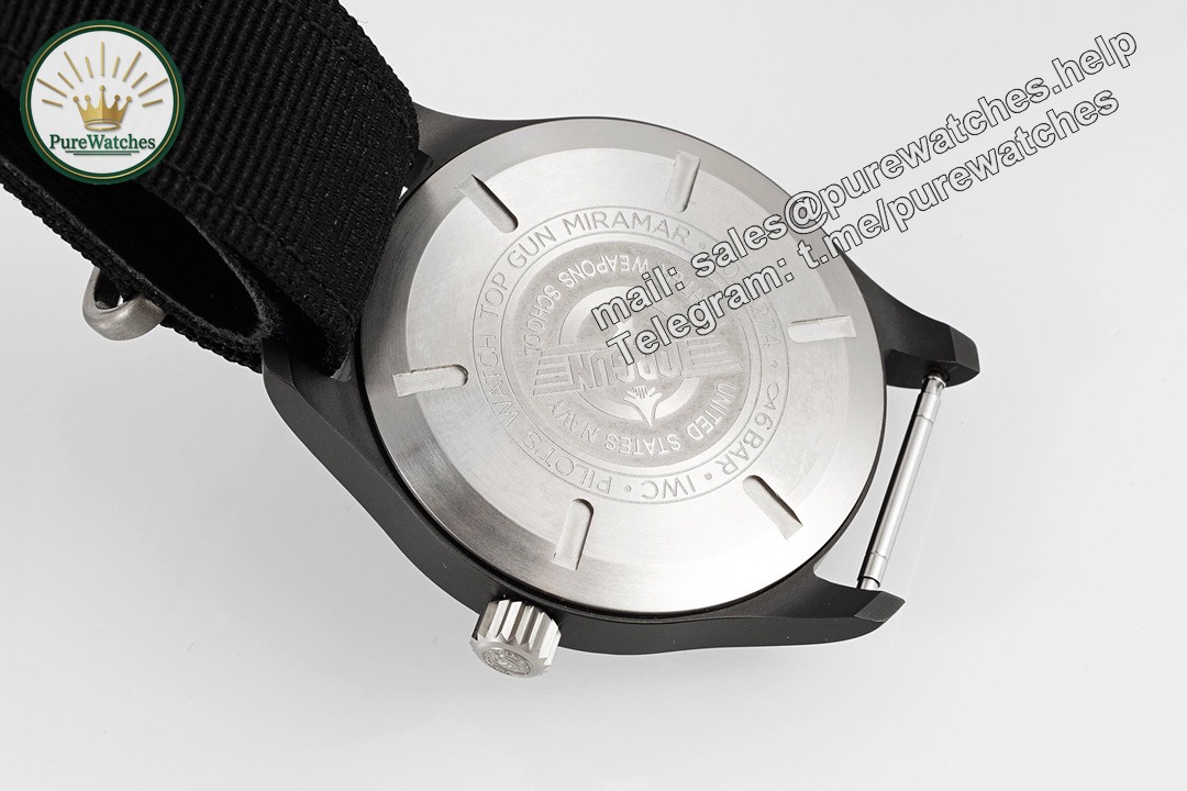 ZF Factory IWC Pilot Ceramic Replica – IW326906 Black Ceramic 41mm - Image 6