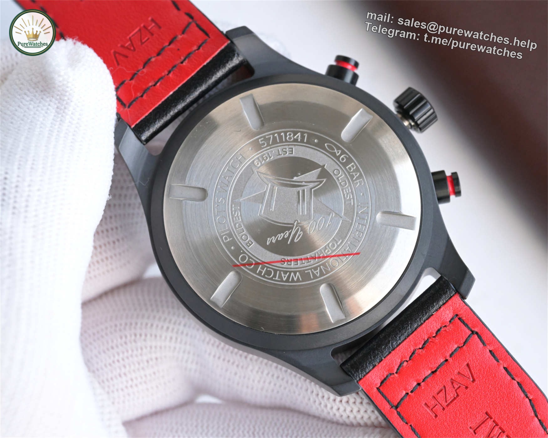 ZF IWC Top Gun Replica | Black Ceramic Chronograph IW389108 - Image 7